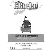 Clarke 2320865 SHHH 30 9 Air Compressor manual cover