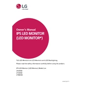 LG 27MU58 27MU58-B.AUB Monitor manual cover