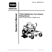 Toro Titan ZX6030 74833 Mower manual cover