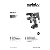 Metabo BE 18 LTX 6 Drill manual cover