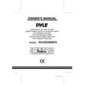 Pyle PLCD58MP3 MP3 Player manual cover