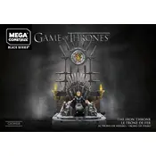 Mega Construx Mattel Black Series Iron Throne GKM68 Construction Set manual cover