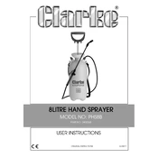 Clarke 3402268 PHS8B 8 Litre Hand Sprayer manual cover