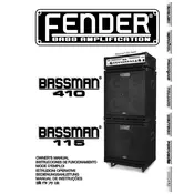 Fender Bassman 115 2347200000 Speaker manual cover