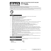 Sealey AK98945 Suction Cup manual cover