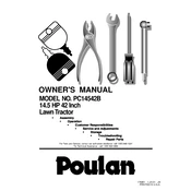 Poulan Pro PC14542B Tractor manual cover