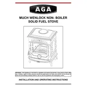 AGA Much Wenlock Non-Boiler Solid Fuel Stove Stove manual cover