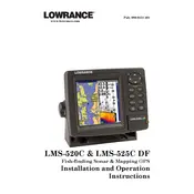 Lowrance LMS-520C Fish Finder manual cover