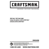 Craftsman CMCL020 Light manual cover