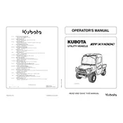 Kubota RTV-X1100C Utility Vehicle manual cover