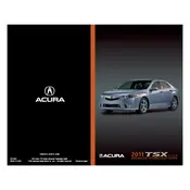 Acura TSX 2011 Sedan manual cover