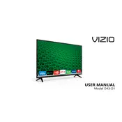 Vizio D43-D1 TV manual cover