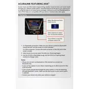 Acura MDX AcuraLink Featuring Aha 2015 SUV manual cover