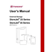 Transcend StoreJet 25A3 25 Series Hard Drive manual cover