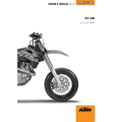 KTM SMR 450 2013 Motorcycle manual cover