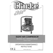 Clarke 2320875 SHHH 50 24 Air Compressor manual cover