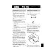 Yamaha NS-333 Speaker manual cover