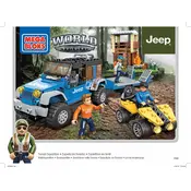 Mega Bloks Mattel World Builders Jeep Forest Expedition CND33 Construction Set manual cover