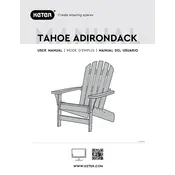 Keter Tahoe Adirondack Furniture manual cover