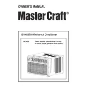 Master Craft MCRAC15KEWM Air Conditioner manual cover