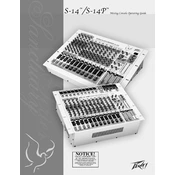 Peavey S-14 Mixer manual cover