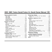 GMC Yukon Denali 2003 manual cover