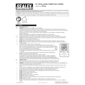 Sealey STF42 Fan manual cover