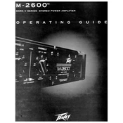 Peavey M-2600 Mark V Series Amplifier manual cover