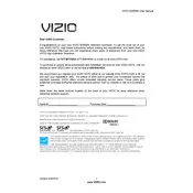 Vizio M260MV TV manual cover