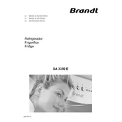 Brandt SA3350E Refrigerator manual cover