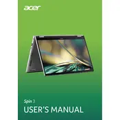 Acer Spin 3 Intel SP314-55-34UR Laptop manual cover