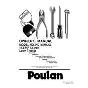 Poulan Pro HD145H42G Tractor manual cover