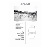 Brandt BT602LE Washing Machine manual cover