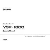 Yamaha YSP-1600 Soundbar manual cover