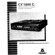 Peavey CS 1800 G Amplifier manual cover