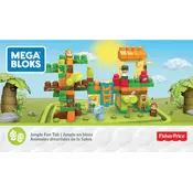 Mega Bloks Mattel Jungle Fun Tub FFG41 Construction Set manual cover