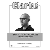 Clarke 8133814 SCS1 Safety Clear Spectacles Adjustable Arms manual cover