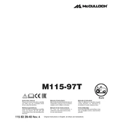 McCulloch M115-97T manual cover