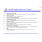 Cadillac Seville 1999 manual cover