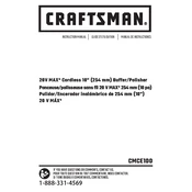 Craftsman CMCE100 Polisher manual cover