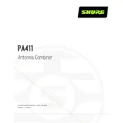 Shure PA411 Microphone manual cover