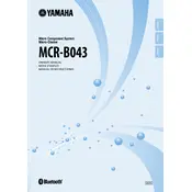 Yamaha MCR-B043 Component System manual cover