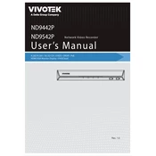 Vivotek ND9442P Recorder manual cover