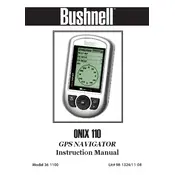 Bushnell ONIX110 36-1100 GPS manual cover