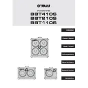 Yamaha BBT110S Amplifier manual cover