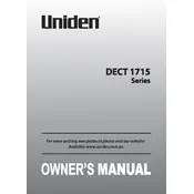 Uniden DECT 1715 Series Telephone manual cover