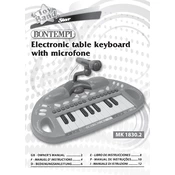 Bontempi MK 1830.2 Electronic Keyboard manual cover