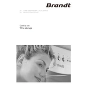 Brandt CB354V Wine Cellar manual cover