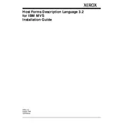 Xerox Host Forms Description Language for IBM MVS Ver.3.2 Software manual cover