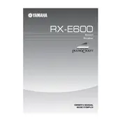 Yamaha RX-E600 Receiver manual cover